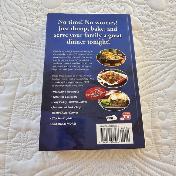 Quick & Easy "Dump Dinners" & "Dump Cakes" Cookbooks By Cathy Mitchell Hardcover - Picture 7 of 13